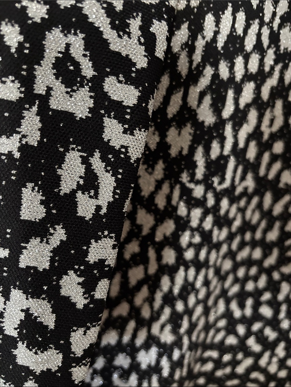 Michael Kors Black & Silver Animal-Print Long Bell Sleeve Dress - Picture 5 of 7